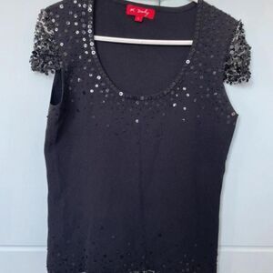 Derhy Women's Black and Grey Blouse